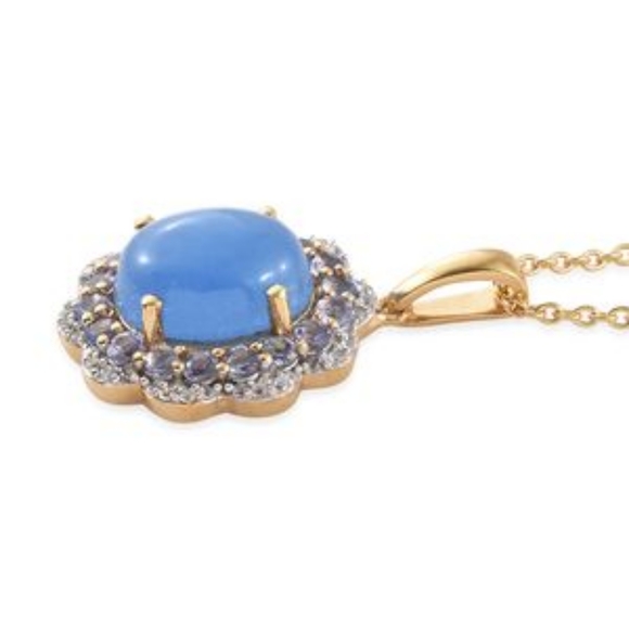 Blue Burmese Jade pendant - Picture 3 of 4